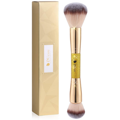 Makeup Foundation Brushes Double Ended Blush Powder Brush, Duo Bronzer Blush Ideal for Cream or Powder